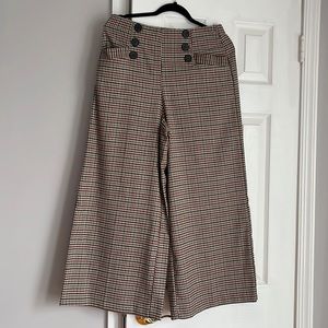 Zara multi color wide leg pants